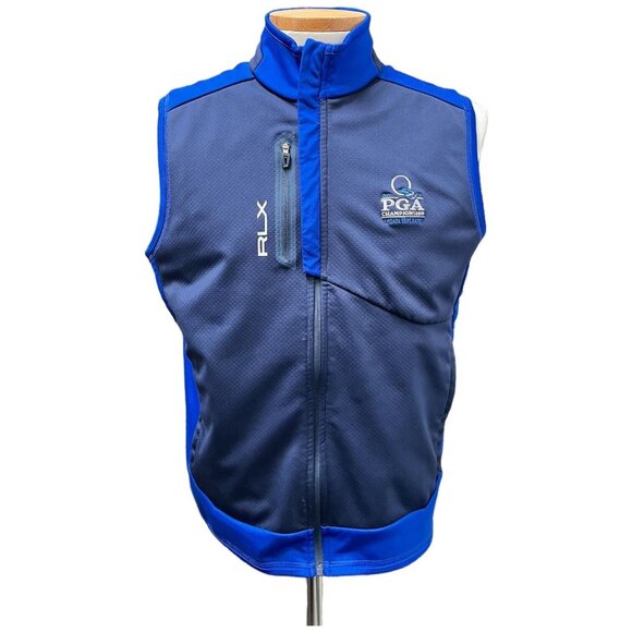 RLX Golf Polo Ralph Lauren Men's 2017 PGA Championship Navy Stretch Sports Vest